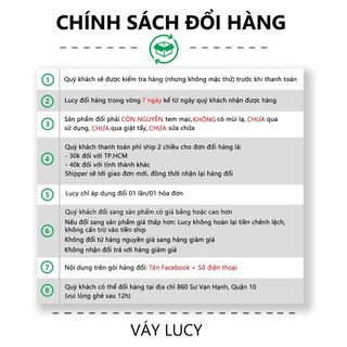 Đầm xòe Andrea 4880 cổ vuông lụa mango Váy Lucy