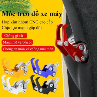 Móc treo đồ gắn xe máy YIPAUTO móc treo đa năng treo đồ chất liệu hợp kim nhôm CNC 2in1 gắn xe máy xe điện