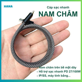 Cáp sạc nhanh nam châm mới: type c - phone / type c - type c - chiều dài 1 mét - phụ kiện sạc điện thoại