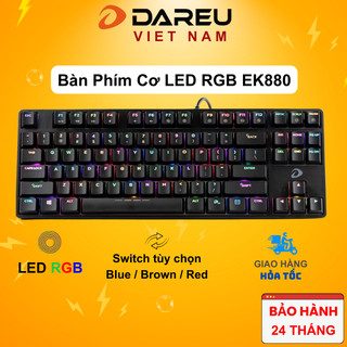 Bàn phím cơ DAREU EK880 led RGB (RGB, Blue/ Brown/ Red D switch)