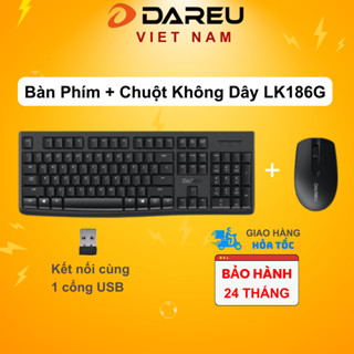 Bộ phím chuột không dây Dareu LK186G ( Kết nối xa 10m )
