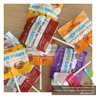 [Set Chia Lẻ] Kẹo Mút Trái Cây Hữu Cơ Yum Earth Organic Lollipops YumEarth