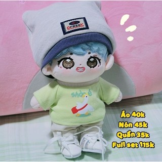 Áo thun cho doll 15cm, 20cm, Baby three macaron, Labubu 17cm ❤