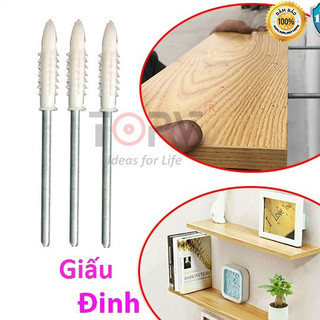 Chốt âm kệ treo tường TOPV tắc kê nhựa dạng đạn bướm vít nở cho chốt âm tường đỡ kệ gỗ vít âm giá rẻ TopV HN