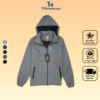 Áo khoác gió nam 2 lớp chất gió tráng bạc cao cấp chống mưa, chống gió - áo gió có mũ from rộng kháng bụi,chống tia UV