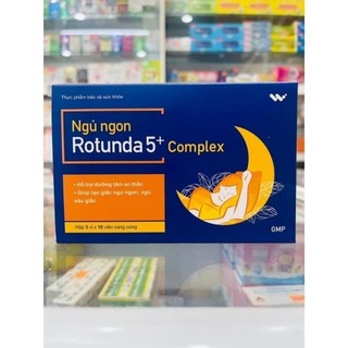 Ngủ ngon rotunda 5+ complex hỗ trợ dưỡng tâm, an thần, tạo giấc ngủ ngon, ngủ sâu giấc hộp 30 viên
