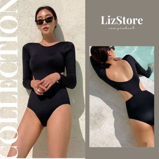 Bikibi Dài Tay Bộ Bơi Liền Thân Khoét Eo Áo Tắm Quảng Châu Nhập Khẩu Cao Cấp Monokini Đi Biển M369