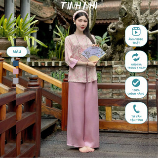 Đồ lam đi lễ vạt cò cúc TINH NHI sang trọng và thanh lịch PP101