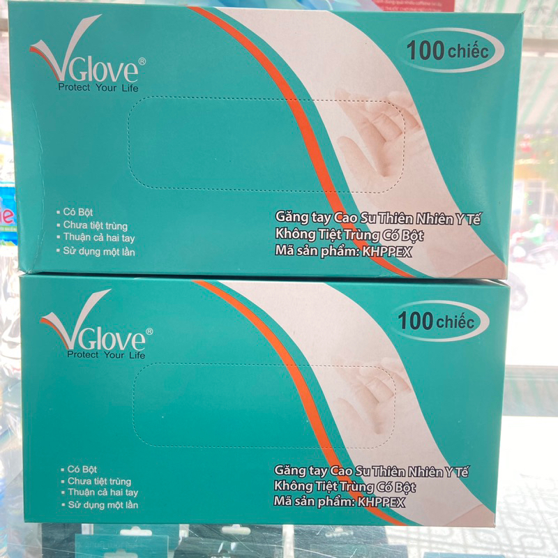 Găng tay y tế có bột, bao tay y tế có bột, găng tay cao su y tế hàng chính hãng