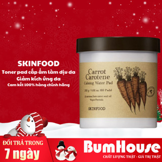 Toner pad SKINFOOD cà rốt làm dịu cấp ẩm Carrot Carotene Calming Water Pad 60 miếng 250g