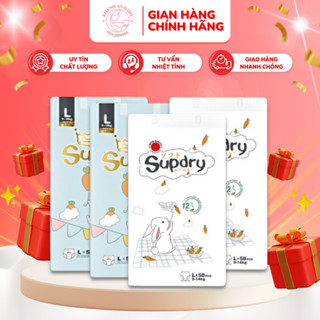  Bỉm SUPDRY xanh trắng cao cấp Bỉm cho bé nội địa Trung quần dán size M58 L52 XL46 XXL42 XXXL40 