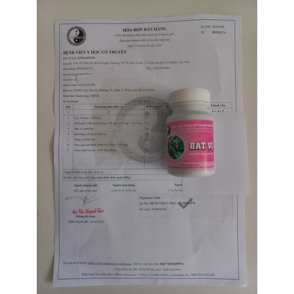 Bát Vị Hoàn bổ thận dương 140 viên Bệnh Viện YHCT Tp.HCM hổ trợ Ấm bụng, lưng, chân