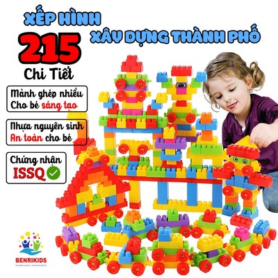 Trọn Bộ Đồ Chơi Xếp Hình Nhựa Cao Cấp Cho Bé Thỏa Sức Sáng Tạo