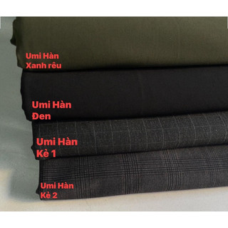 Vải Umi, cát nhật ( Hàng cây May sét bộ thể thao, váy, chân váy….)
