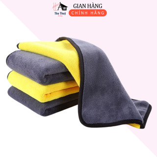 Khăn Lau Đa Năng 2 Mặt Vàng Xám Siêu Thấm Cực Dày Chuyên Dụng Cho Ô Tô Xe Hơi ( Hot Trend )