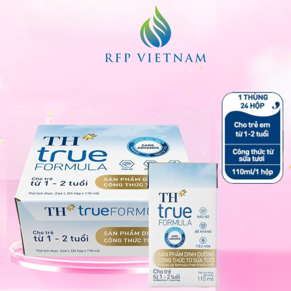 Thùng Sản phẩm dinh dưỡng công thức sữa tươi TH True Formula 110ml (110ml x 24 hộp)