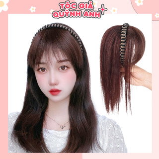Bờm che hói tóc giả hàng đính đá cao cấp QAM6