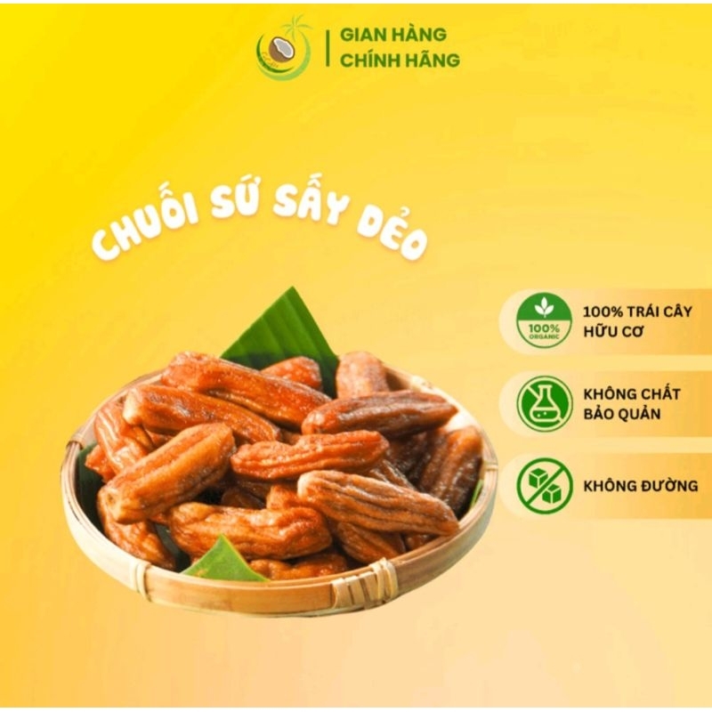 Combo 3 ký Gồm 6 Bịch Chuối Sấy Đủ Loại Chuối Sứ Sấy Dẻo, Chuối Hồng Sấy Dẻo, Chuối Xiêm Sấy Dẻo
