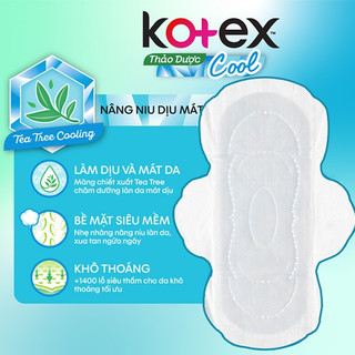 Băng vệ sinh Kotex Max Cool siêu mỏng cánh 23cm 8 miếng