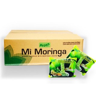 Thùng mì chùm ngây moringa dinh dưỡng - mì sợi xanh 30 gói - mori