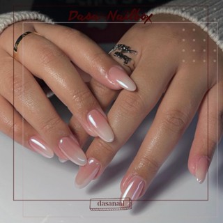 Nailbox tay DASA form tròn nhọn NGẮN thiết kế omber trẻ trung sang trọng đi chơi đi làm CÓ TẶNG keo dán móng