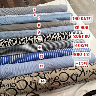 Vải Thô hoa Nhí , thô Boi cotton  Hàn Quốc- có 15 hoa Vải siêu mát-Không nhăn- May Váy áo - may ga giường
