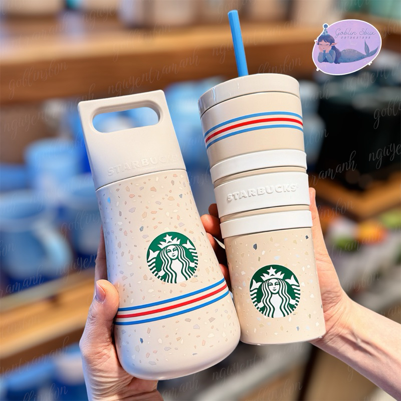 [Limited] STARBUCKS BÌNH GIỮ NHIỆT SUMMER TERRAZZO 591ML