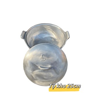 ( Tặng kèm rế ) Nồi gang tộ đúc siêu dầy siêu bóng 25cm