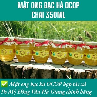 MẬT ONG BẠC HÀ PO MỶ OCOP HÀ GIANG CHÍNH HÃNG LỌ 350ML, MẬT ONG BẠC HÀ NGUYÊN CHẤT CAO NGUYÊN ĐÁ