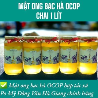  MẬT ONG BẠC HÀ OCOP HÀ GIANG CHÍNH HÃNG HỢP TÁC XÃ PO MỶ CHAI 1 LÍT MẬT ONG BẠC HÀ VIETGAP 
