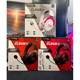 Tai nghe Gaming Hyperx Cloud 2 (cloud II) fullbox trắng hồng, đỏ, bạc chính hãng