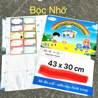 10 tờ Decal bọc sách vở: kích thước 43x 30 cm