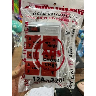 Ổ cắm điện 6 lỗ 3m đa năng có công tắc - Hiệu Trường Nhật Quang
