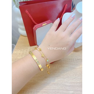 Lắc tay / chân titan tim đôi