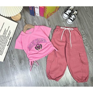 Đồ bộ hip hop bé gái, sét bộ quần dài bé gái, chất thun cogianx 4 chiều mềm mịn