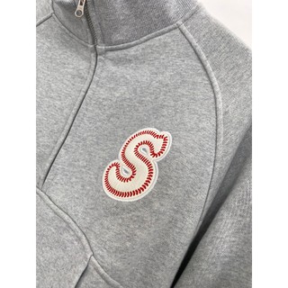 YESSIR - Half Zip Sweater Pullover - Áo khoác cổ cao thêu Da chữ S
