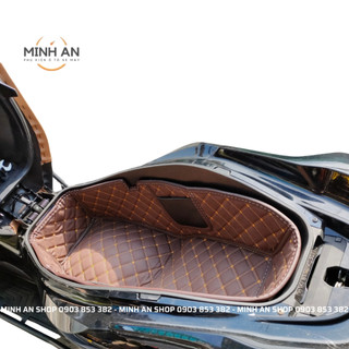 Lót Cốp Da Cách Nhiệt Chống Sốc Lót Cốp Xe Máy Honda PCX 125 150 160 Hybrid Có Túi Đựng Giấy Tờ Minh An