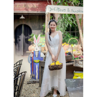 Đầm maxi bèo lai freesize ( ảnh thật)
