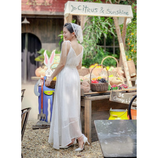 Đầm maxi bèo lai freesize ( ảnh thật)