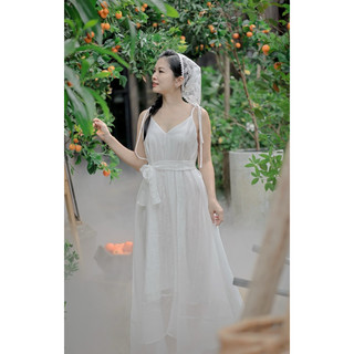 Đầm maxi bèo lai freesize ( ảnh thật)