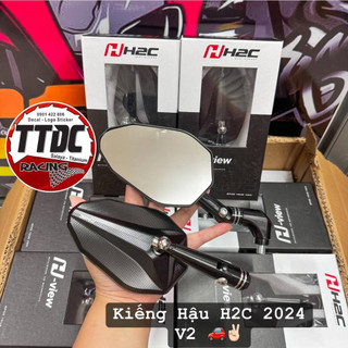 Kiếng H2C v2 cao cấp full nhôm CNC gắn thông dụng các dòng xe