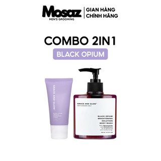 Combo Sữa tắm và Lăn khử mùi Grace and Glow Black Opium 400ml + 50ml