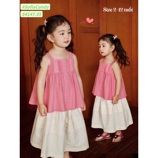 Set bé gái Sofia Candy màu hồng đào xinh yêu 13-45kg