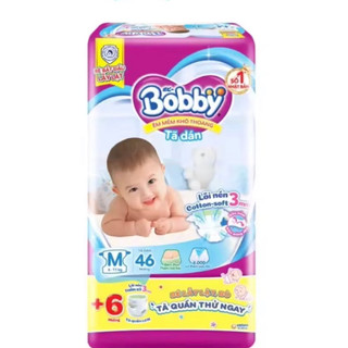 Tã dán trẻ em bobby size m 46 miếng - bỉm dán bobby size m
