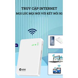 Cục phát wifi từ sim 4g Fi6, bộ phát wifi không dây kiêm sạc dự phòng dung lượng pin 10000mAh