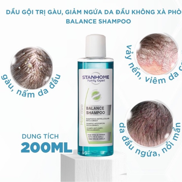 Dầu gội giảm ngứa loại bỏ gàu Stanhome Family Expert balance shampoo 200ml
