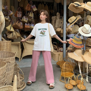 Áo Thun Nữ Form Rộng GIGI035 Tay Lỡ Oversize Chất Vải Cotton 4 Chiều Hình In Hoạt Hình Ngộ Nghĩnh