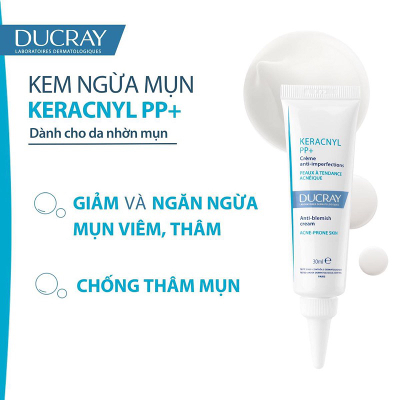 Ducray Keracnyl PP Anti-blemish Soothing Cream giảm mụn mờ thâm
