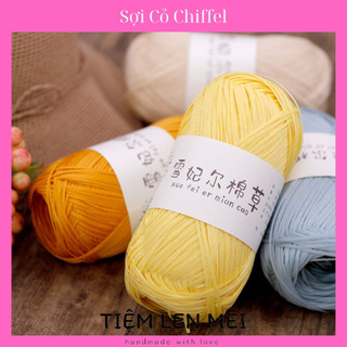 🌸 sợi cỏ chiffel - cuộn 100g - chiều dài 460m - móc mũ, túi siêu xinh 🌸