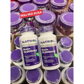 Hàng mỹ costco - viên mọc tóc chống rụng tóc biotin 10000mcg natrol mỹ